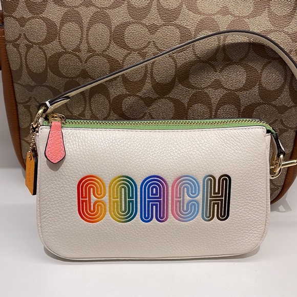 Coach Nolita 19 With Rainbow Coach 
Gold/Chalk Multi - Picture 7 of 16